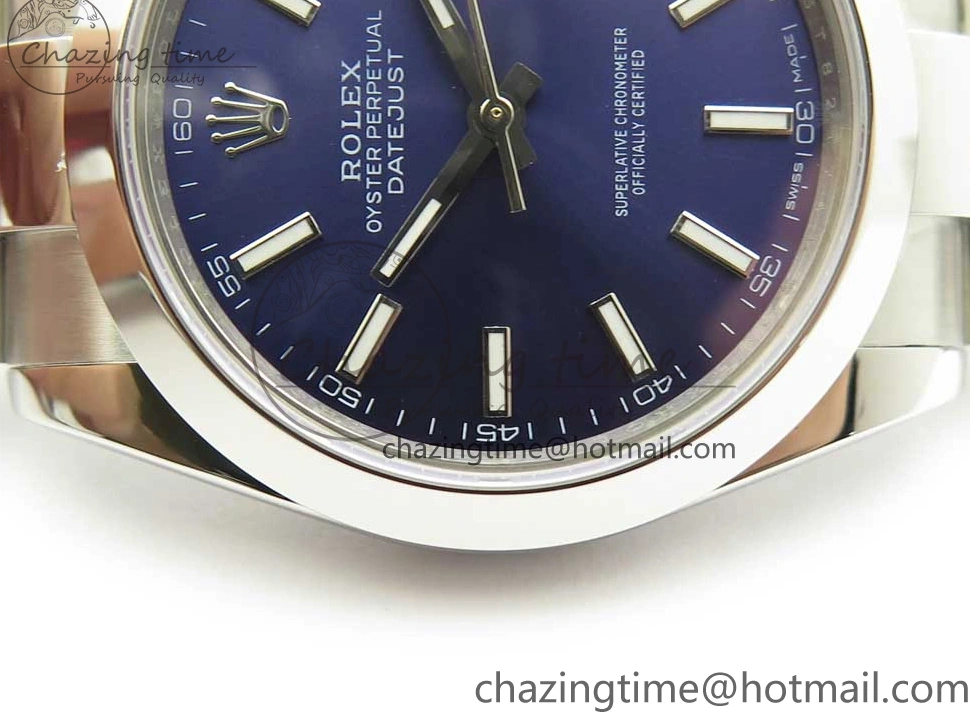 0204 DateJust II 126334 41mm SS BP 1:1 Best Edition Blue Dial Sticks Makers on Oyster Bracelet Bright 3322